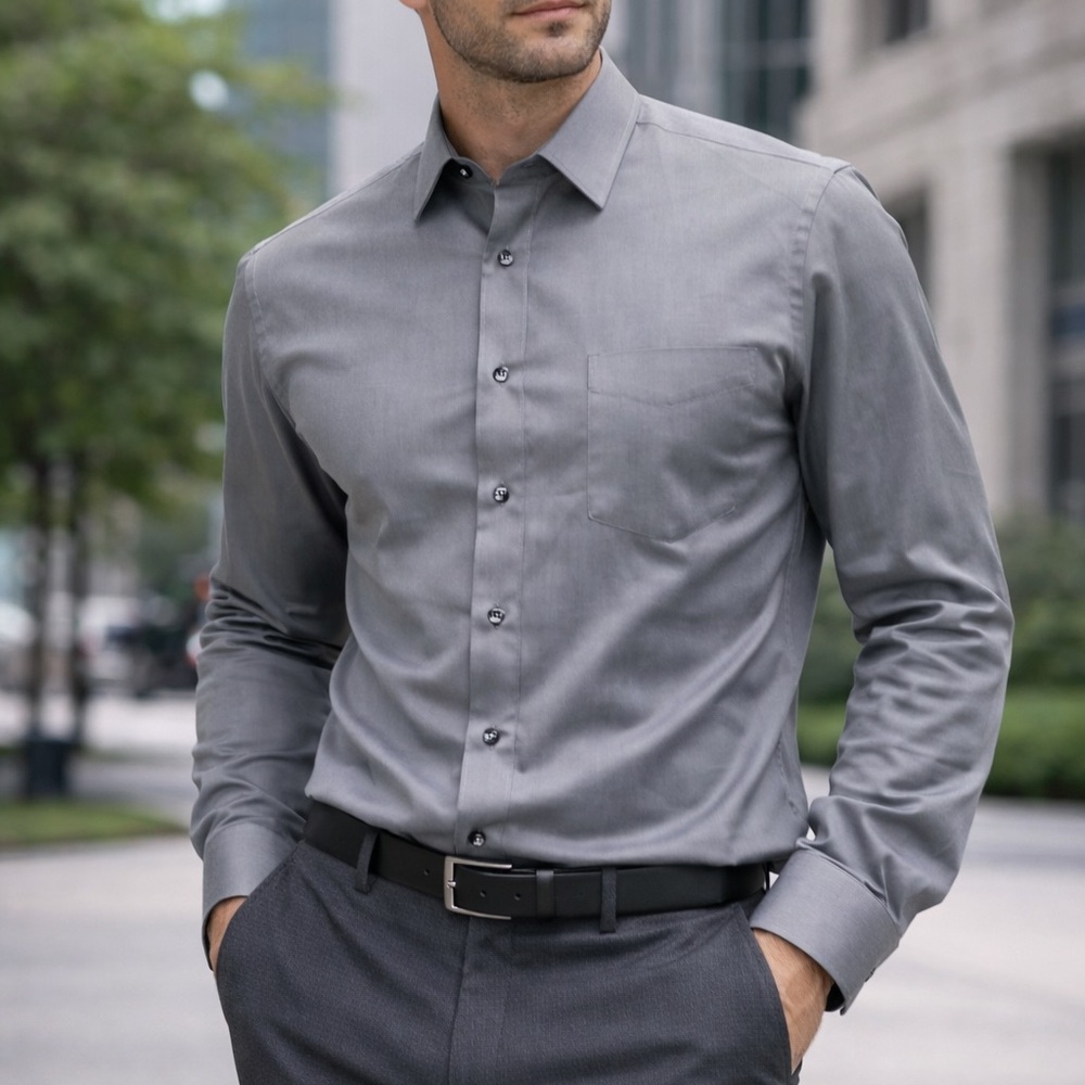 George Gray Men's Button Down Long Sleeves Dress Shirt S‎ 14-14 1/2 32/33